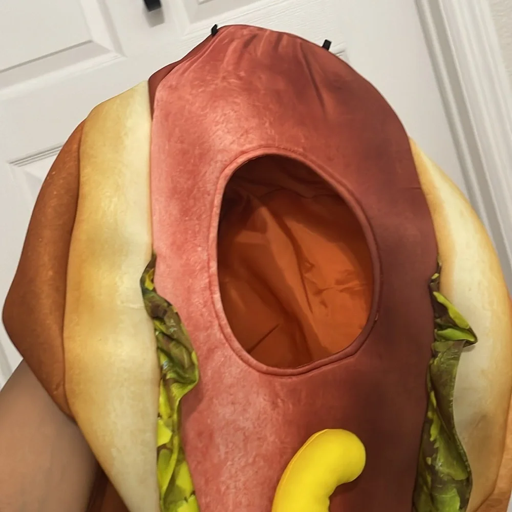 Target Kids Hot Dog Costume in Brown, Yellow, Green - Picture 2 of 4